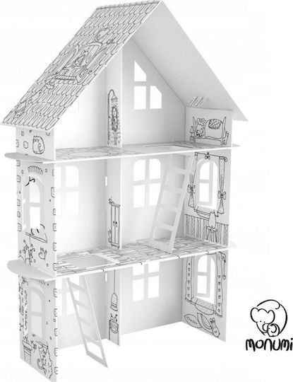 Monumi Painting House XL Spring House from 3D White Painting Cardboard