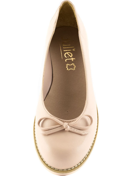 Juliet Leather Ballerinas 61-1 Nude