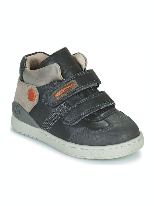 Biomecanics Kinder-Sneaker Hoch Bioevolution Anatomisch mit Klettverschluss Gray