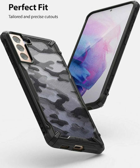 Ringke Fusion X Back Cover Πλαστικό Camo Black (Galaxy S21+ 5G)