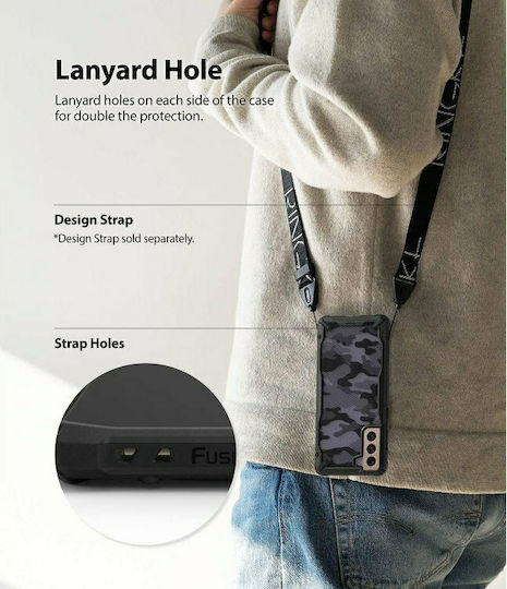 Ringke Fusion X Back Cover Πλαστικό Camo Black (Galaxy S21+ 5G)