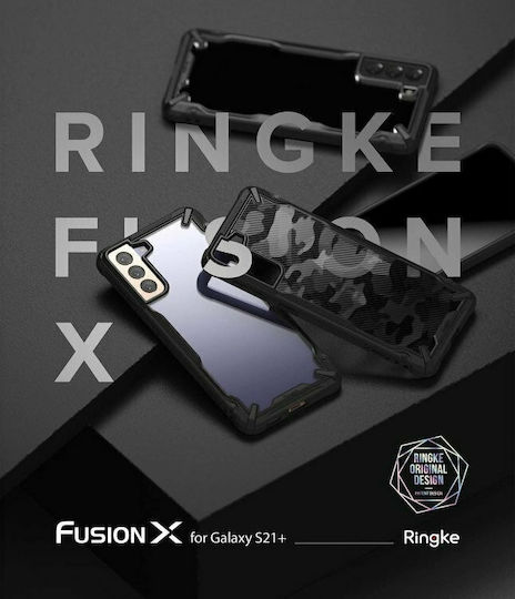 Ringke Fusion X Back Cover Πλαστικό Camo Black (Galaxy S21+ 5G)