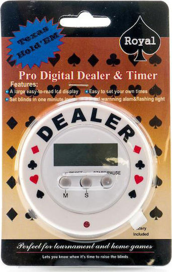 Pro Digital Dealer Ρολόι Poker Πλαστικό Λευκό