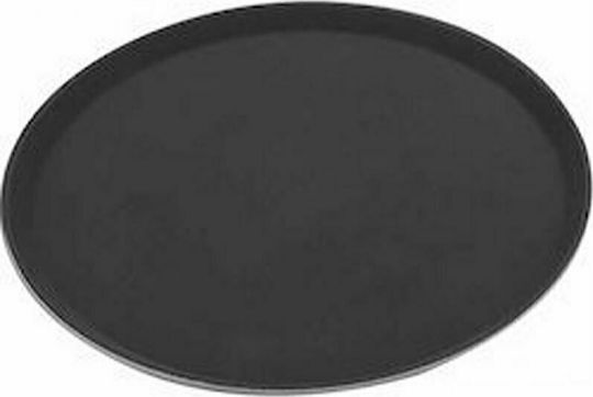 Novatex Plastic Round Serving Tray Non-slip in Black Color 36x36cm 04-251 1pcs