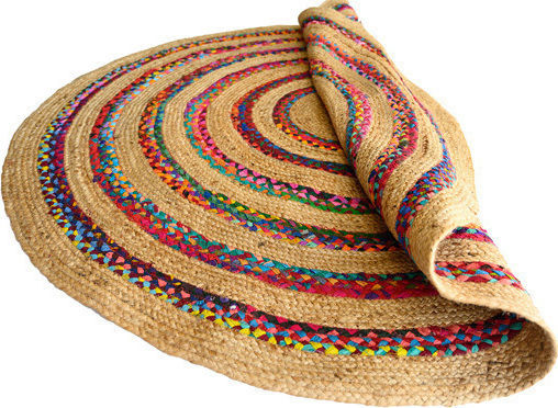 Balsan Rug Round Summer from Jute Multicolour