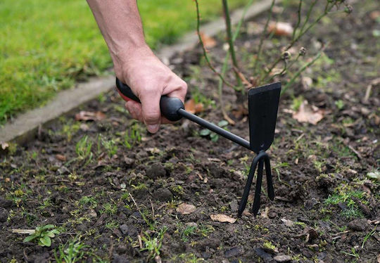Kreator Kultivator mit drei Zinken Gartenrechen mit Stiel