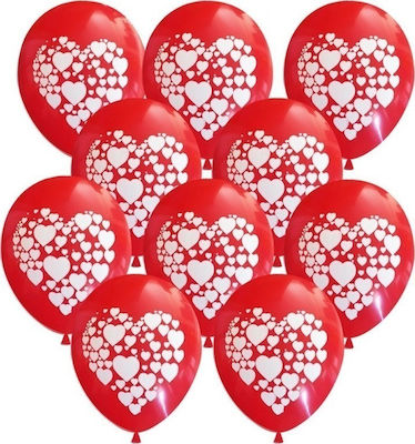 Set of 15 Balloons Latex Red Valentine's Day 30cm