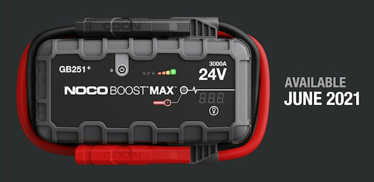 Noco Boost Max UltraSafe Φορητός Εκκινητής Μπαταρίας Αυτοκινήτου 3000A με Power Bank / USB / Φακό 24V 3000A