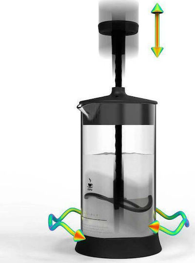Gefu Γαλατιέρα Barista Χωρητικότητας 350ml Χειροκίνητη με 2 Ποτήρια Διάφανη