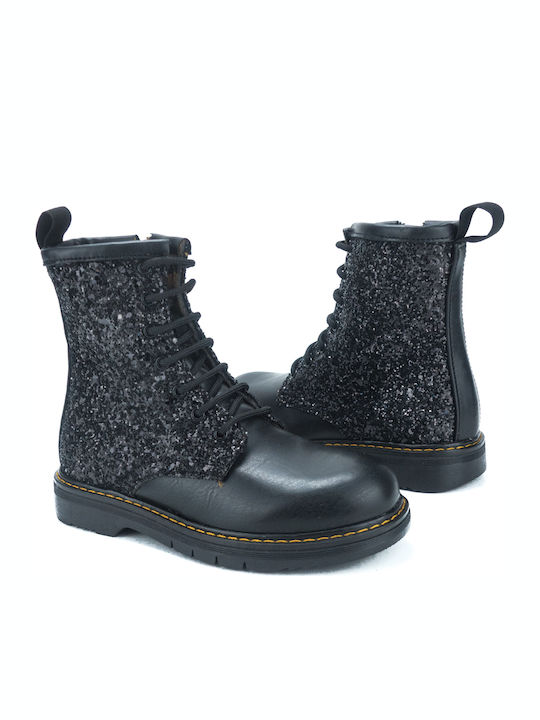 Scarpy Kids Boots with Lace Black