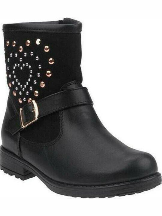 Scarpy Kids Boots with Zipper Black