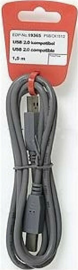 Vivanco USB 2.0 Kabel USB-A-Stecker - USB-B-Stecker Gray 1.8m 25407