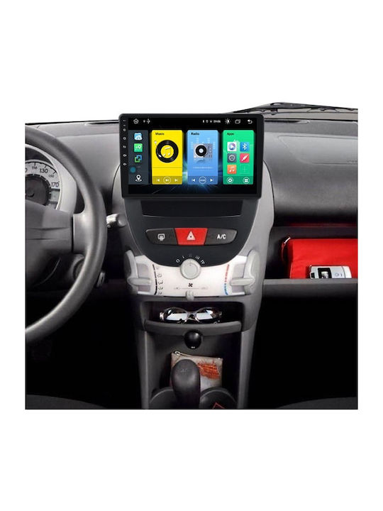 Auto-Audiosystem für Peugeot 107 2005-2014 (Bluetooth/USB/AUX/WiFi/GPS/Apple-Carplay/Android-Auto) mit Touchscreen 10"