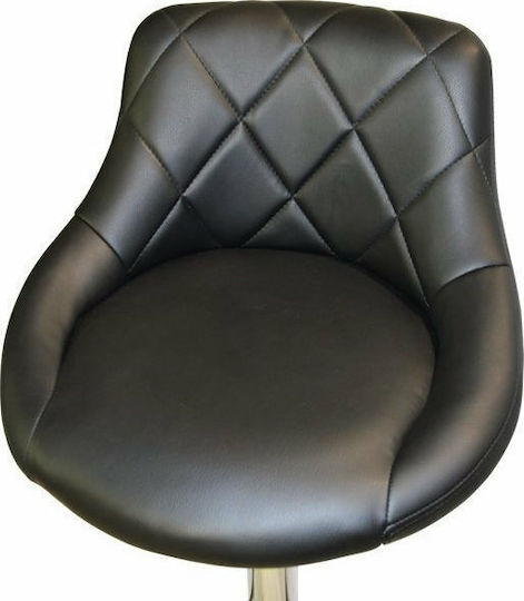 Hocker Bar mit Rückenlehne & Höhenverstellbar Black Velvet-Black Metal 2Stück 47x40x84-104cm