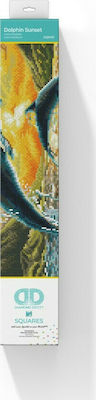 Diamond Dotz Canvas Diamond Painting Kit Mosaic - Dolphin Sunset