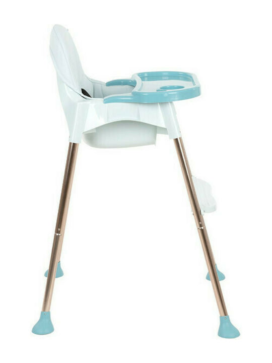 Kikka Boo Sky-High Baby Highchair 2 in 1 with Adjustable Height Blue