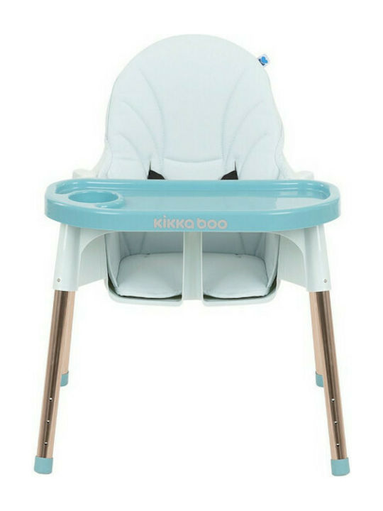 Kikka Boo Sky-High Baby Highchair 2 in 1 with Adjustable Height Blue