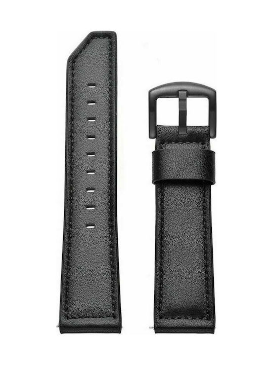 Tech-Protect Herms Armband Leder Schwarz (Galaxy Watch4 / Watch5 / Watch5 Pro)