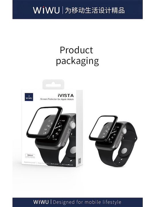Wiwu iVista 2 pack Full Face Tempered Glass για το Apple Watch 44mm 2τμχ