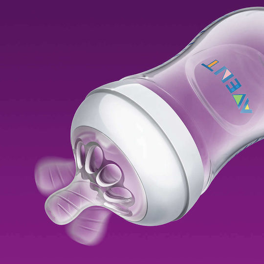 Philips Plastic Baby Bottle Natural Anti-colic with Silicone Teat for 0+ Months White 125ml