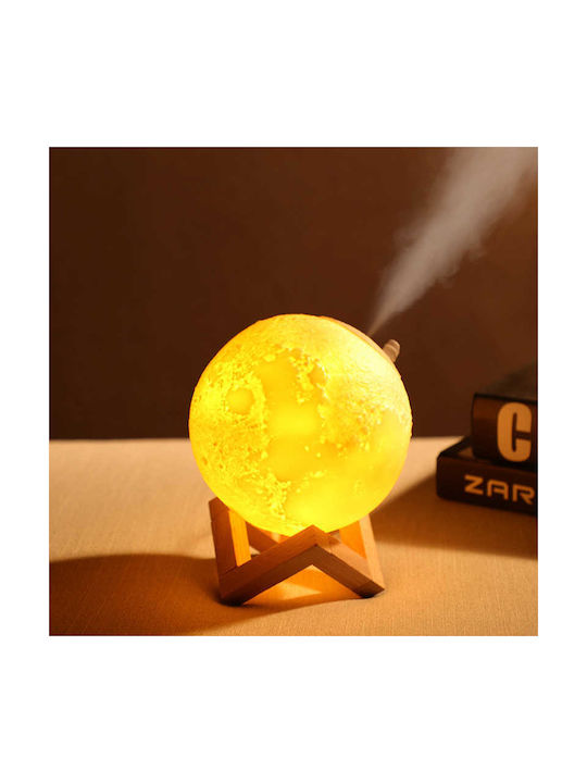 Led Συσκευή Αρωματοθεραπείας Υπερήχων MX-08 Lamp Humidifier με Χρονοδιακόπτη Λευκή 880ml