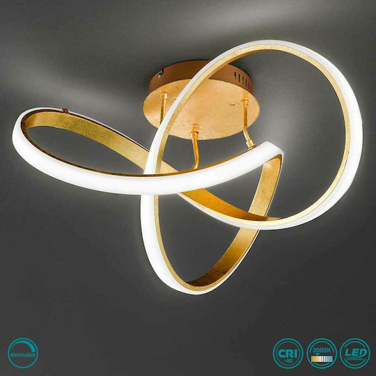 Wofi 134 Indigo Deckenleuchte 59cm Gold mit Integrierter LED