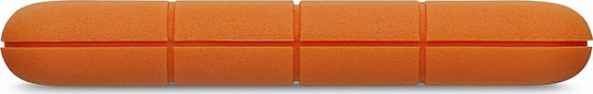 Lacie Rugged USB-C (Bulk) USB 3.1 Εξωτερικός HDD 2TB 3.5" Πορτοκαλί