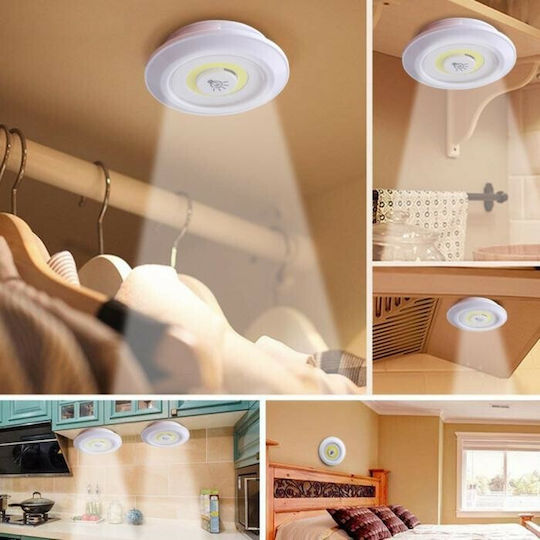 LED Light Spot for Cabinets with Battery Powered and Remote Control 3pcs