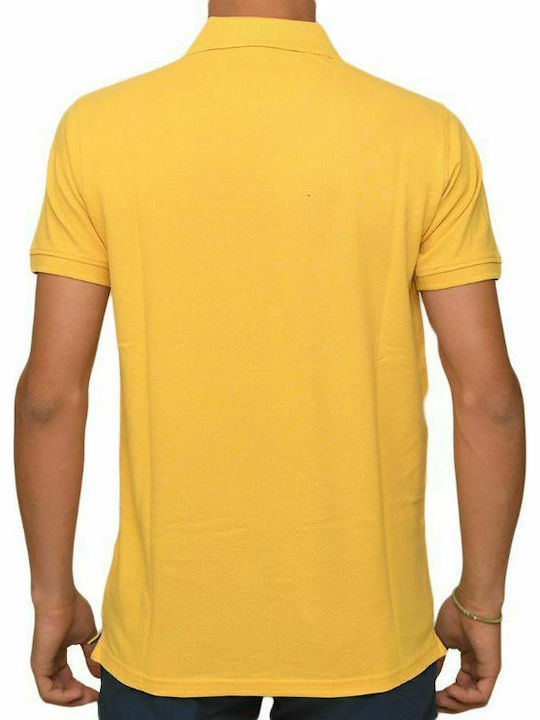 Marcus 27-200026 Men's Short Sleeve Blouse Polo Yellow 27-200026-3048