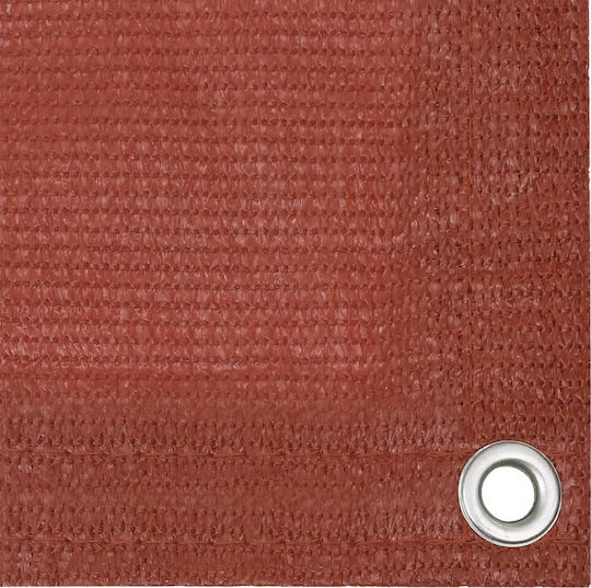 vidaXL Rectangular Shade Divider Brown in Roll With Hoop 0.9x3m 160gr/m² made of HDPE