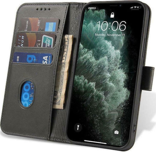 Hurtel Magnet Elegant Brieftasche Synthetisches Leder Schwarz (Galaxy S20 FE)