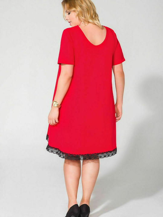 Tessita Sommer Mini Kleid Rot