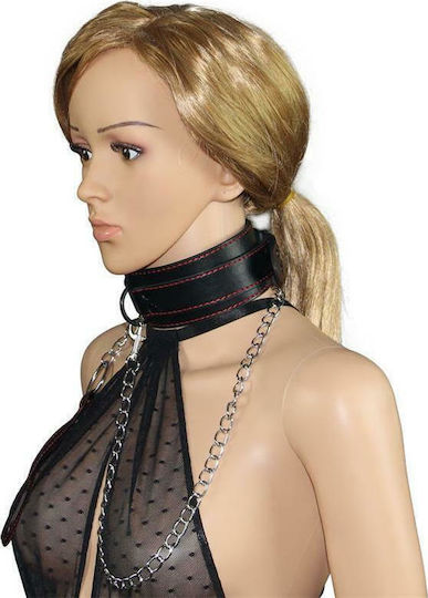 Lovetoy Collar & Leash Bondage Collar in Black Color