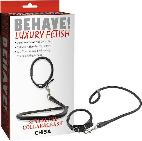 Chisa Novelties Sexy Slave Collar & Leash Κολάρο σε Μαύρο Χρώμα