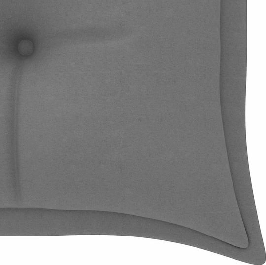 vidaXL Μαξιλάρι Κούνιας Κήπου με Πλάτη Γκρι 150x50εκ.