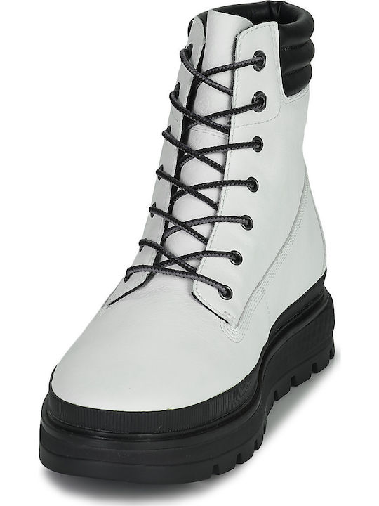 Ray City 6 Inch Ghete dama de piele cu Platforme pentru femei in Alb