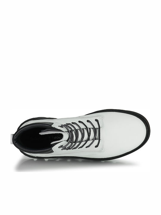 Ray City 6 Inch Ghete dama de piele cu Platforme pentru femei in Alb
