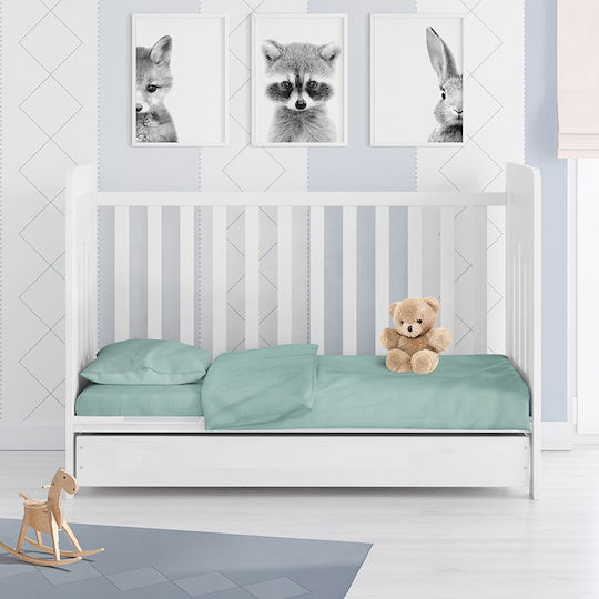 Dimcol Baby Duvet Cover Solid 497 Aqua 120x160cm