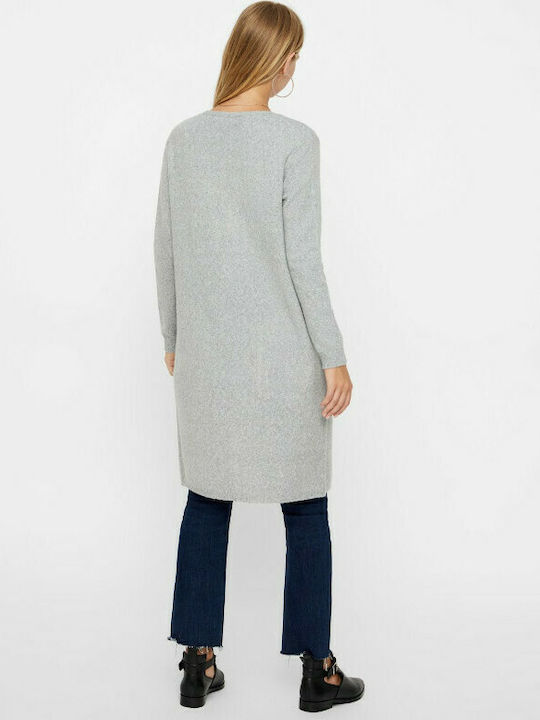 Vero Moda Дълга Дамска плетена жилетка в Сив цвят