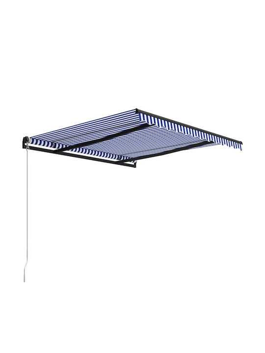 vidaXL Τέντα Βεράντας Μπλε / Λευκό 3x2.5m