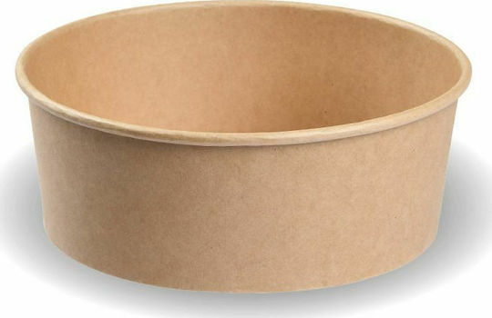 Set 50 Paper Bowl with Capacity 750ml Brown