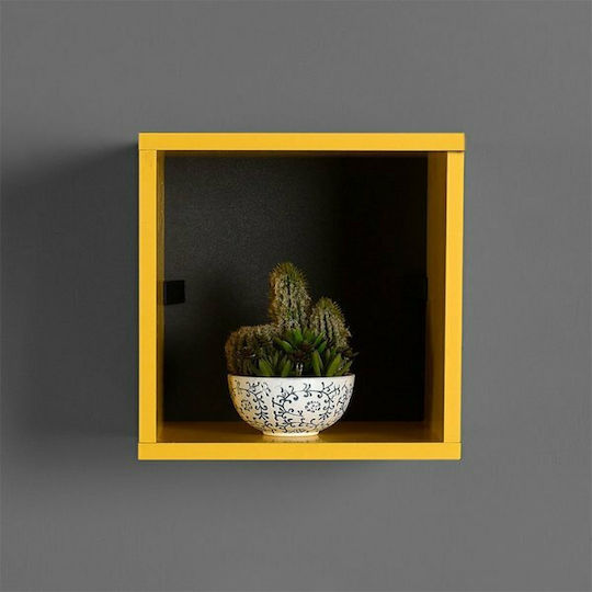 Shelf Wall Flat Yellow 33x19x33cm