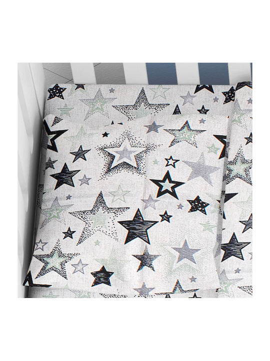 Dimcol Star Cotton Swaddle Wrap Gray 80x80cm.