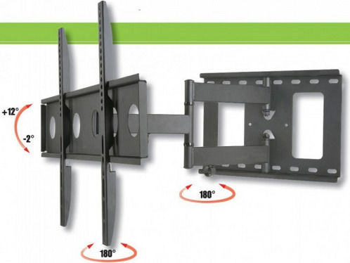 Techly ICA-PLB 148L Βάση Τηλεόρασης Τοίχου με Βραχίονα έως 65" και 45kg