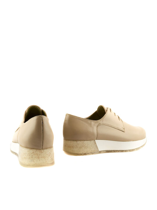 141 Γυναικεία Oxfords σε Μπεζ Χρώμα