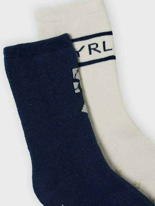 Mayoral Non-slip Kids' Long Socks Ecru 2 Pairs