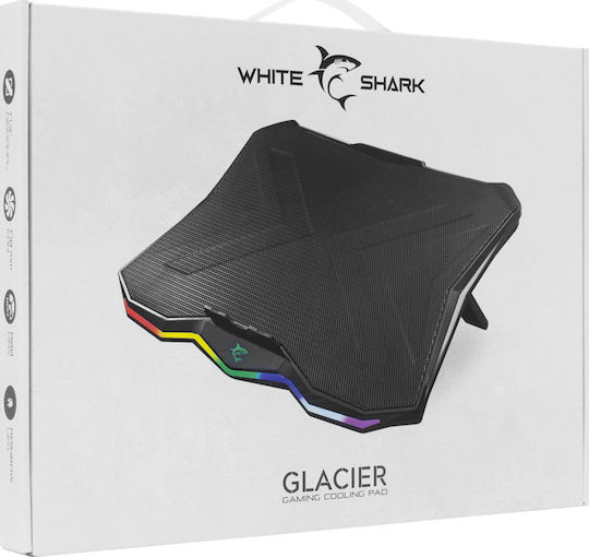 White Shark Glacier Cooling Pad for Laptop up to 17.3" with 1 Fan and Lighting