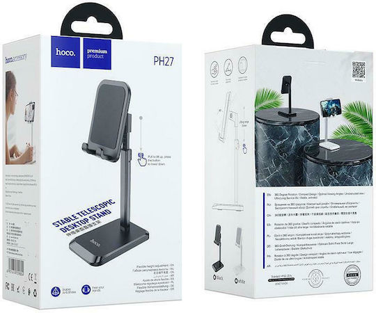 Hoco PH27 Stable Desk Stand for Mobile Phone in Black Colour