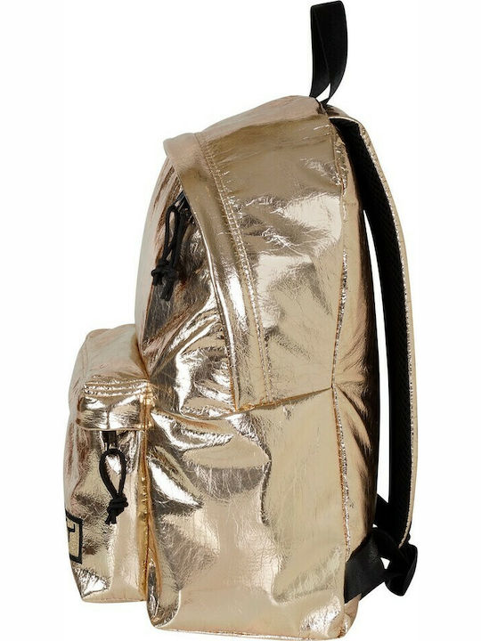 Lyc Sac Drop Chic Gold School Bag Backpack Junior High-High School in Gold color 24lt