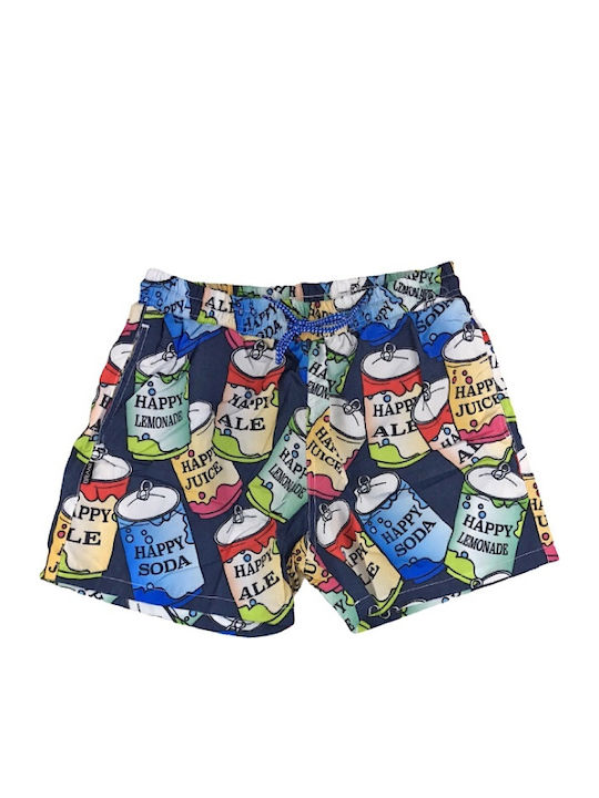 Panda Clothing Happy Soda 9049 Men's Swimwear Shorts Multicolour with Patterns